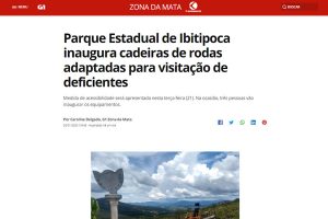 Parque Estadual de Ibitipoca inaugura cadeiras de rodas adaptadas para visitação de deficientes